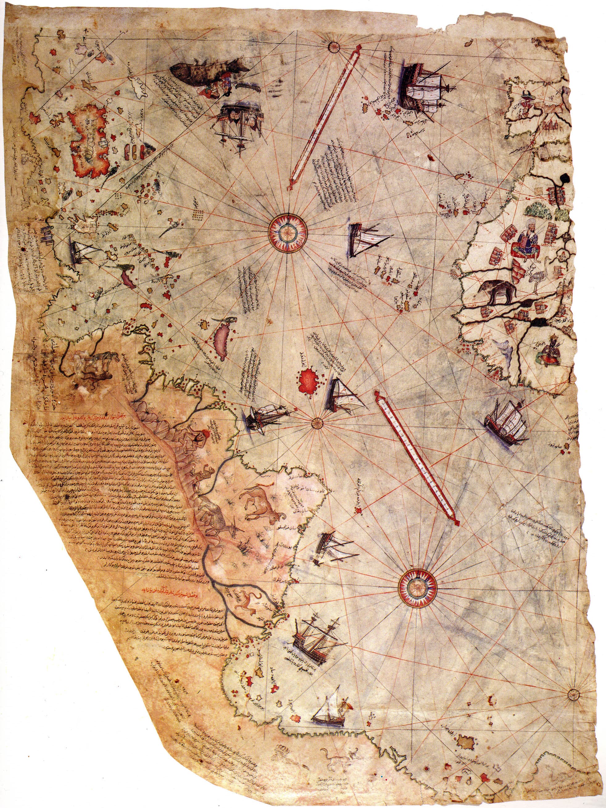 The Piri Reis Map — The Map of Piri Reis (surviving fragment), Piri Reis (Ottoman admiral), 1513